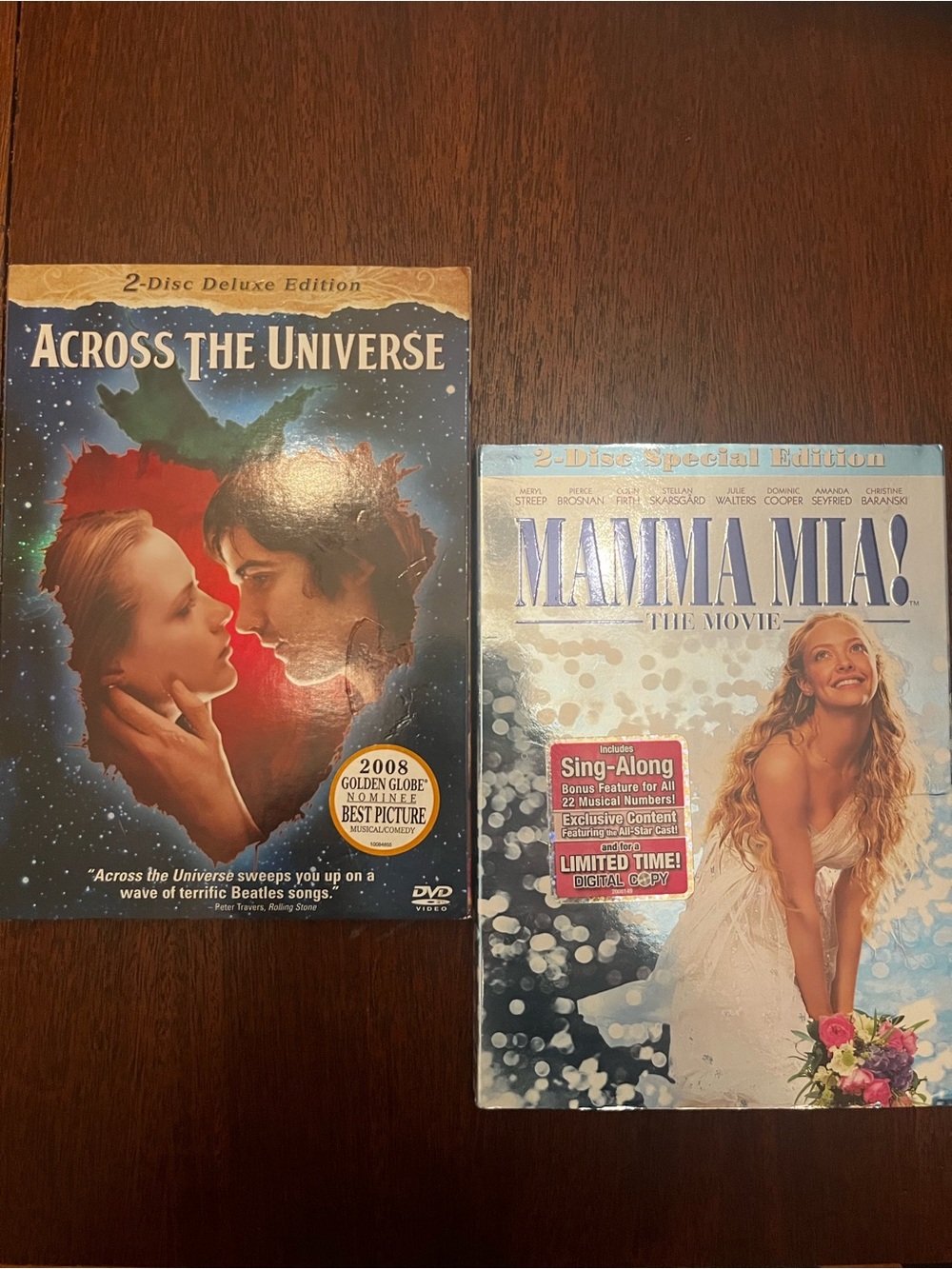 Feel-Good Musical DVD Bundle: Across the Universe & Mamma Mia!